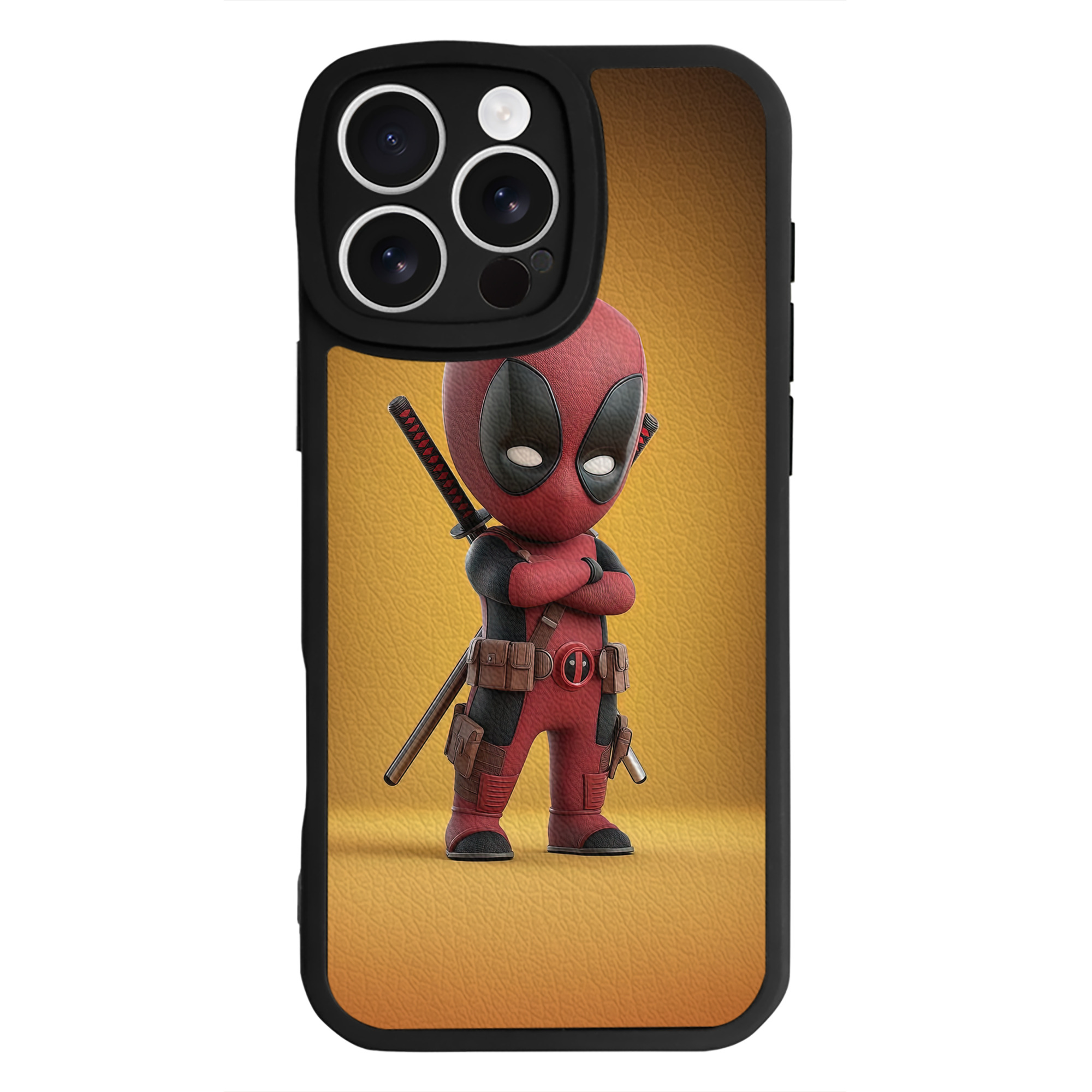 （画像用） Deadpool デッドプール 【iPhone 16シリーズ対応】シリコンスマホケース（レザー調） 材質：シリコン